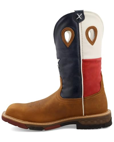 Image of Twisted X Men's Men'S Texas Flag Western Work Boot Nano Composite Toe Lt Brown 11.5 D(M) US