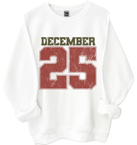 YESTAIL December 25 Sweatshirt, December 25 Shirt, Retro Christmas Shirts Women Man YESTAIL December 25 Sweatshirt, December 25 Shirt, Retro Christmas Shirts Women Man