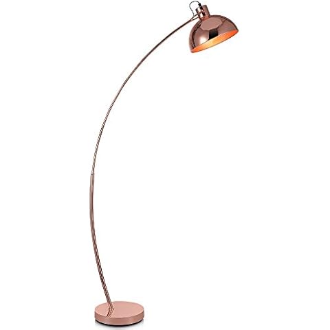VERSANORA Curved Arco Floor Lamp LED Gold Shade Teamson Home Modern Lighting VN-L00025-UK Cover