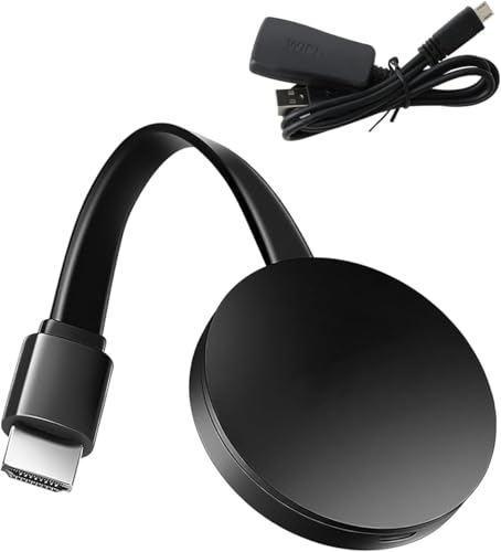 Miracast HDMI Dongle, sans Fil Dongle HDMI WiFi, 4K/2.4G Wireless Display Adapter WiFi Compatibles i-Phone/i-Pad/Mac OS/Android/iOS/Windows/TV/Moniteur,...