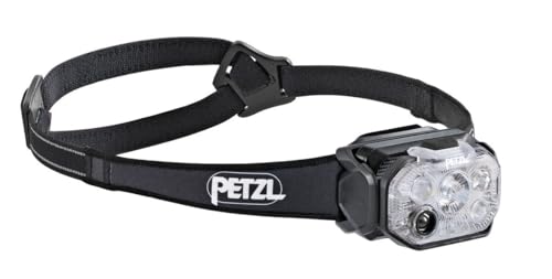 PETZL Swift RL Classic Stirnlampe - Leichte & Wiederaufladbare 1200 Lumen Stirnlampe - Schwarz