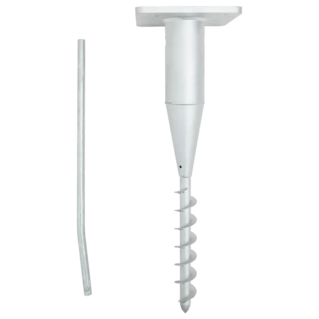 vidaXL In-Ground Parasol Base with Rod, Patio Umbrella Holder Stand for Garden Deck Balcony, Outdoor Umbrella Base for Parasols, Steel