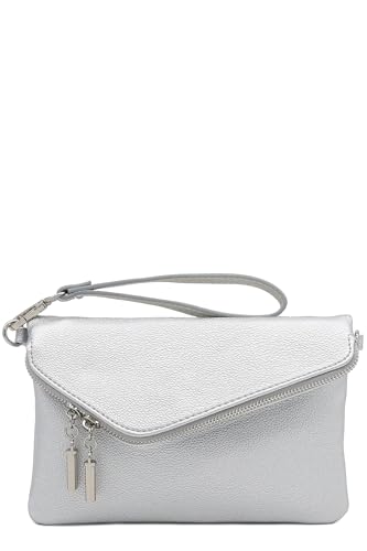 Image of FashionPuzzle Envelope Wristlet Clutch Crossbody Bag with Chain Strap
