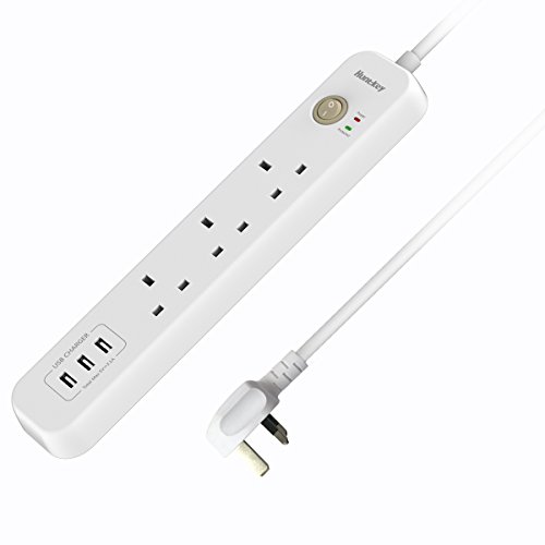 Huntkey - Protezione da sovratensione USB, bianco, SUC307