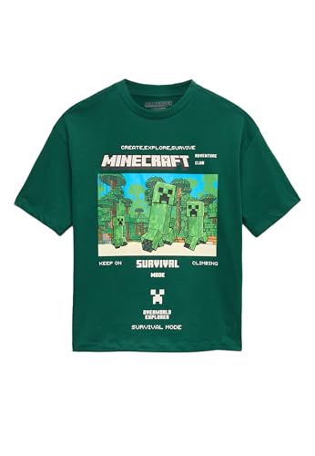 Marks & Spencer T-Shirt Aus Reiner Baumwolle Mit Minecraft-Grafik (616 J.) 13-14 Jahre