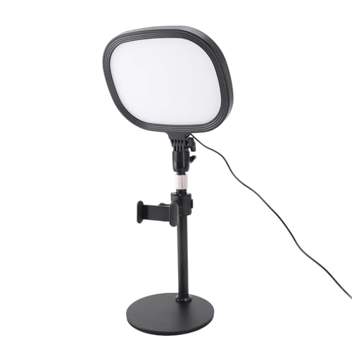 Image of Video Conference Lighting Kit, Desktop Video Conference Light with Stand and Phone Holder, Adjustable Brightness and Color Temperature, USB Powered LED Light for Zoom Streaming