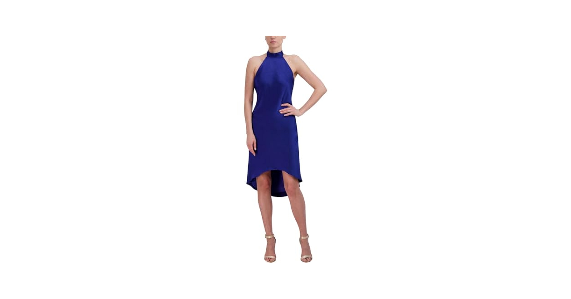 SALE!【BCBG MAXAZRIA】ホルターネック シャーリングドレス Amazon.com: BCBGMAXAZRIA Women's Chain Halter Neck Midi