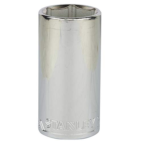 Image of STANLEY STMT73339-8B 1 /2-inch 30mm Chrome Vanadium Steel 6 Point Deep Socket (Silver)