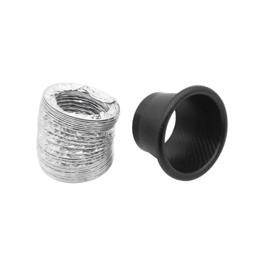 Tuyau reniflard d'admission d'air universel en ABS look carbone rond pour turbine de pare-choc