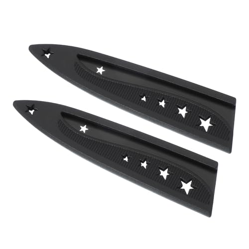 PATIKIL Funda De Seguridad Plástica Para Cuchillo De 5', 2 Piezas Protector Universal De Hoja Para Cuchillos De Cocina, Negro