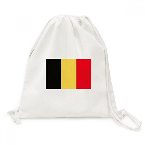 Toile Drawstring Backpack Belgique Voyage sac à dos à cordon toile pays européen