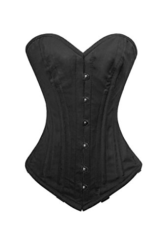 luvsecretlingerie Heavy Duty 26 Double Steel Boned Waist Training Cotton Overbust Shaper Corset for Wider Hips #8937-TC