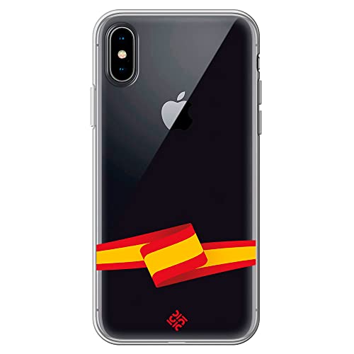 Movilshop Funda para [ iPhone X - XS ] Dibujo Auténtico [ Bandera España ] de Silicona Flexible Transparente Carcasa Case Cover Gel para...