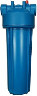 10" Water Filter Housing, 3/4" BSP Brass Ports with PRV, Standard size (Blue Bowl)