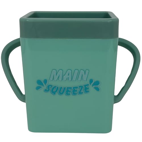 Mommy's Helper Juice Box Buddies, No-Squeeze Juice Pouch & Juice Box Holder with Easy-Grip Handles for Toddlers, Dishwasher Safe, BPA & Phthalate Free (Tidal Teal)