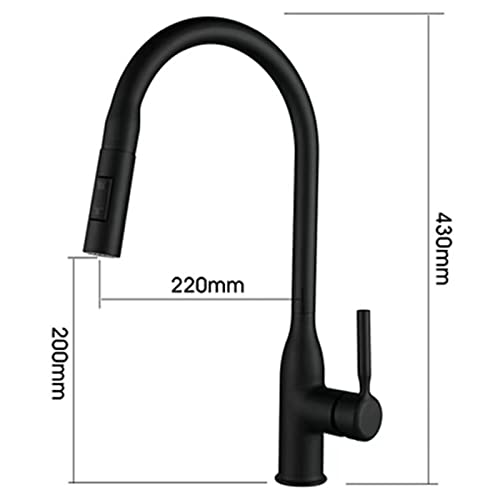 Robinet de cuisine 2 types de modes de sortie d'eau avec douchette extractible