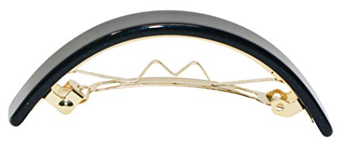 Barrette à cheveux en acétate haut de gamme et fermoir doré chic