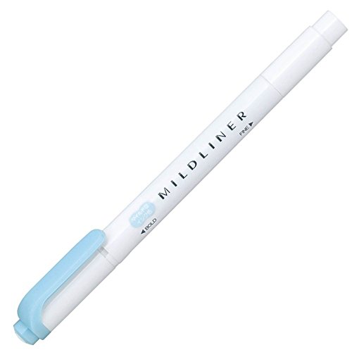 Zebra Mildliner bleu pastel feutre double pointe pour bullet journal