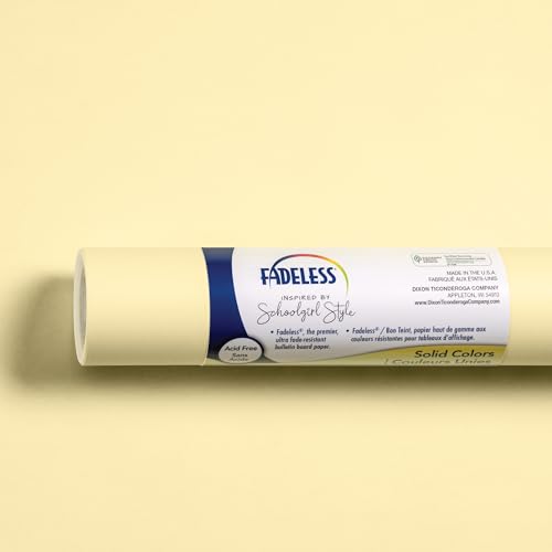 Fadeless Schoolgirl Style Bulletin Board Paper Lemon Drop 47.25 x 25 1 Roll