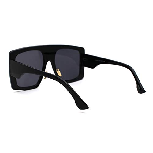 Retro Flat Top Oversize Rectangular Mobster Sunglasses4
