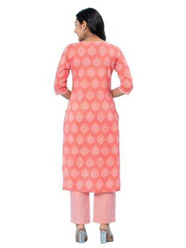 Image of Amayra Women's Cotton Embroidered Straight Kurta with Palazzo Pant and Dupatta Set