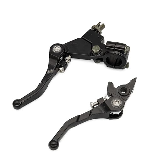 PACGYDK Maneta Freno Moto Ajuste para BSE apto para KAYO 110 125 140 150 cc Pit Dirt Bikes piezas de la mayoría juego freno palanca embrague plegable aleación aluminio(A)