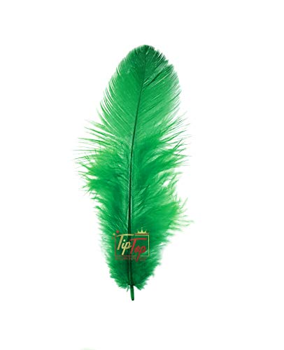 Image of Natural Dyed Feathers 10 cm (80 pieces) (Dark Green)