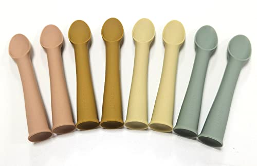 Aloonii Lot de 2 cuillères en silicone pour bébé (Mustard) Cover
