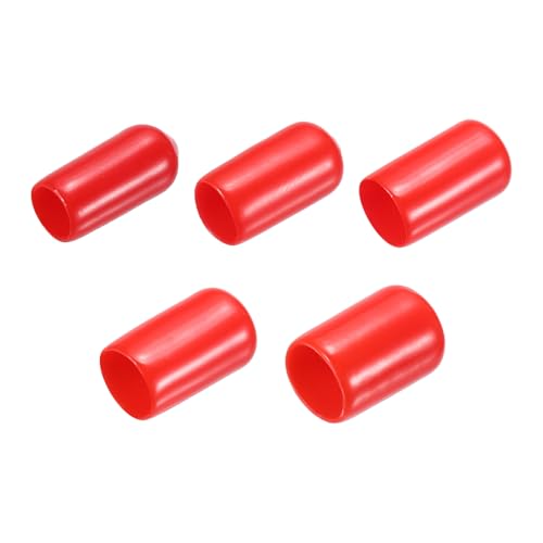 Tapas protectoras de goma rojas uxcell para roscas de tornillo (100 unidades de varios tamaños) 4