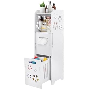 Badkamerkast Met 3 Niveaus – Zuil Voor Toilet en Opbergen in de Badkamer