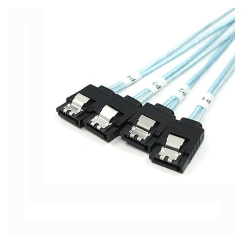 Cable de datos SFF-8643 a 4 SATA 7pin 1m miniatura 4