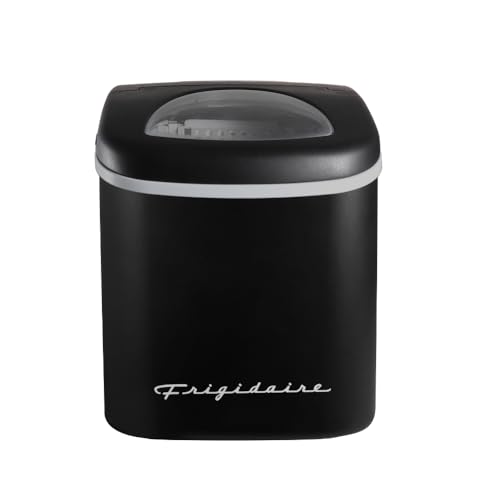 Frigidaire Machine à glaçons Compact de comptoir, 26 par jour- 11.6" D x 11.4" W x 8.7" H (Noir)