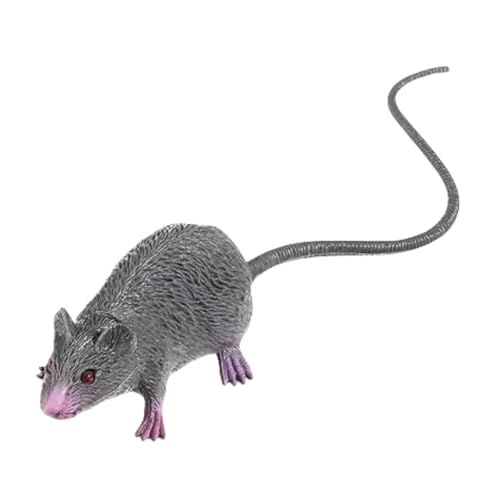 WaigN Plastic Halloween Rat, Realistic Fake Mouse for Party Decorations, Creepy Prank Props, Spooky April Fool's Day Trick, Lifelike Mice Figures for Party and Haunted House Decor, Decorations (Grey)