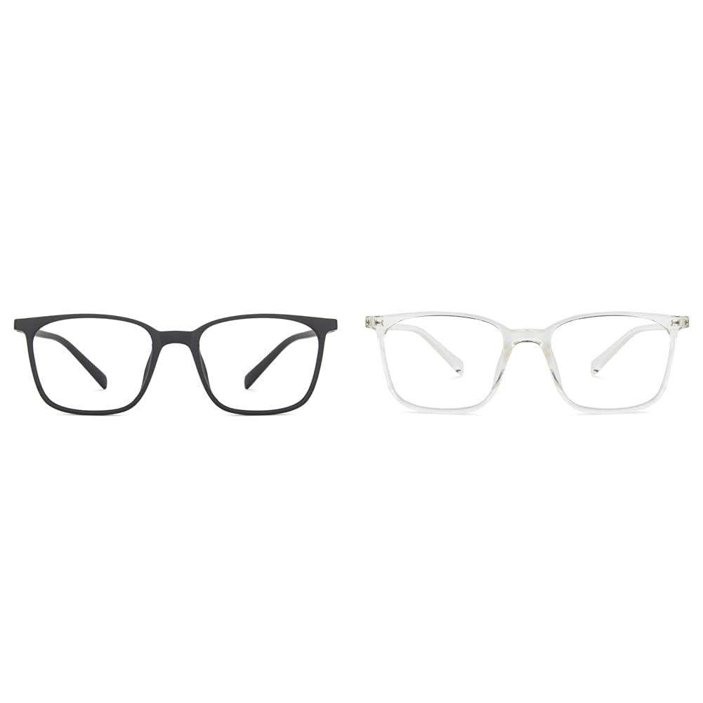 LENSKART BLU | Zero Power Blue Cut Computer Glasses | Anti Glare, Lightweight & Blocks Harmful Rays | UV Protection Specs | Men & Women | Medium | LB E13526 (Pack of 2)-image-5