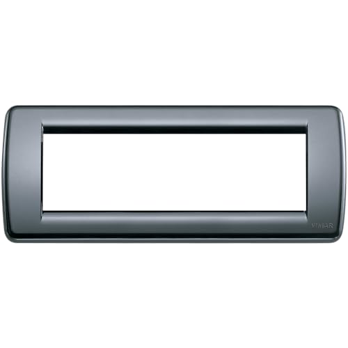 Placca Rondò 6 moduli, tecnopolimero, grigio grafite