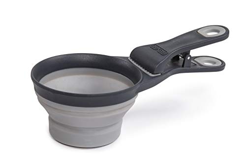 Dexas Pets Collapsible KlipScoop Collapsible Dry Dog Food Scoop and Dog Food Bag Clip, 1 Cup Capacity, Light Gray (PW660432429) Dexas Pets Collapsible KlipScoop Collapsible Dry Dog Food Scoop and Dog Food Bag Clip, 1 Cup Capacity, Light Gray (PW660432429)