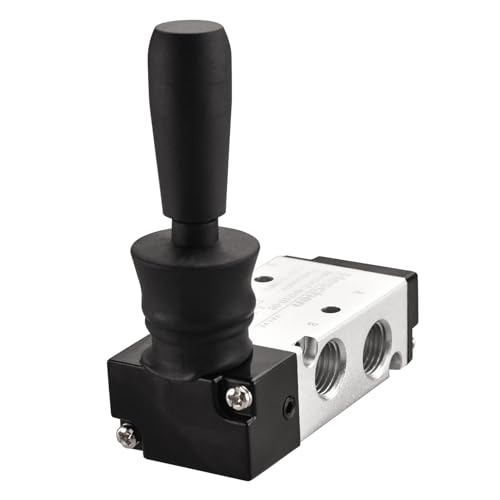 Heschen Pneumatic Hand Pull Mechanical Valve, 4H210-08, PT1/4 Port, 2 Position 5 Way