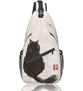 Amazon | [DADABULIU] ボディバッグ 斜め掛け 和風 和柄 猫 絵