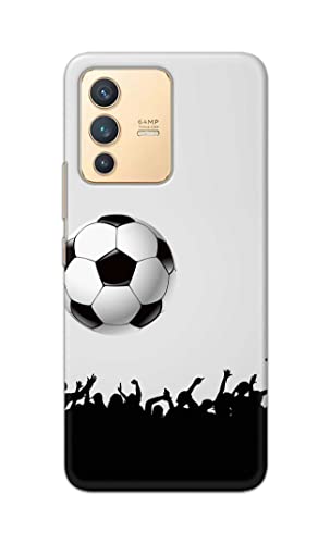 Image of Printed Hard Back Cover Case for Vivo V23 5G Back Cover (Football Icon) -1302
