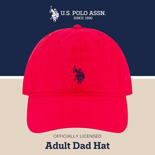 Image of U.S. Polo Assn. Baseball Cap, 100% Cotton Adjustable Dad Hat with Small Pony Logo