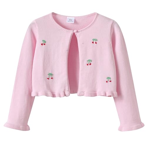 Toddler Little Girls Cherry Knit Cardigan Long Sleeve Cotton Casual Clothes Fall Winter Crewneck Ski Summer Outfits