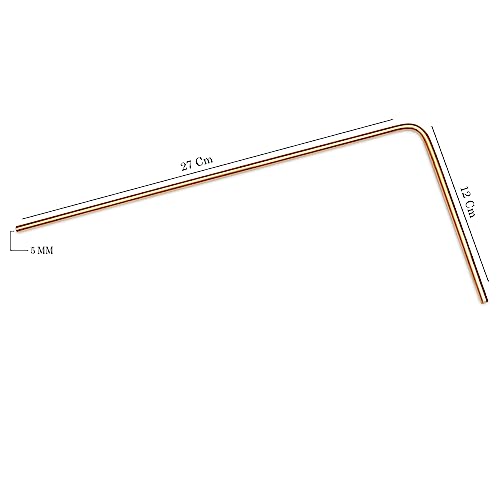 Image of Brass Dowsing Rods Pair for Vastu | 5 mm Diameter | Set with Board & Brass Pendulum (Assorted) | Aura Energy Scanner | Reiki | Dowsing Rods | L-Rod | Without Handle