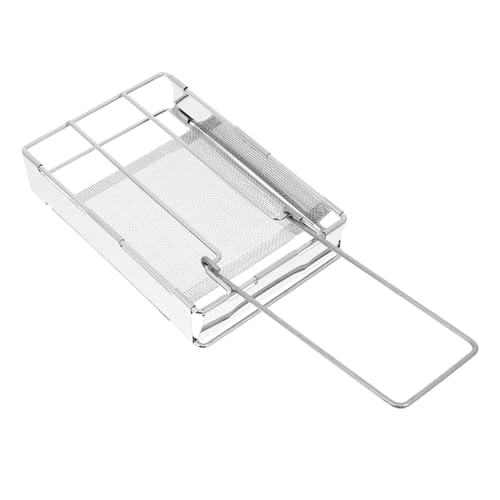UPKOCH 1 Pieza Rejilla Portátil de Inoxidable para Asar Pan Barbacoa para Camping y Cocina Resistente y Duradera