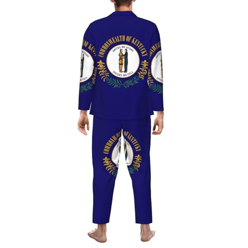 Pyjama classique Kentucky col cranté en tissu doux - 5