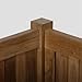 TITAN GREAT OUTDOORS Ash & Ember Grade A Teak Square Planter Box, 6 Cu FT / 48 Gal Fill Capacity, 26x26x28 Naturally Weather-Resistant Planters for Outdoor Plants, Outdoor Patio & Garden Decor
