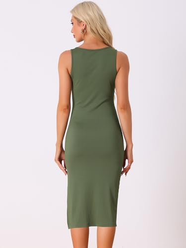 Robe débardeur sans manches en maille extensible confortable - 3