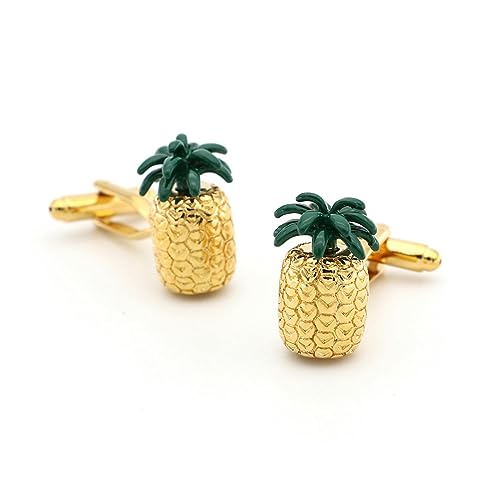 YAHOYA Fruit Series Französische Manschettenknöpfe Hochwertige Gelbe Ananas Manschettenknöpfe Männlich Weiblich Cocktail Party Anzug Zubehör Männer Schmuck