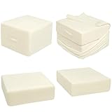 MeMoreCool Square Floor Pillow for Adults Sitting, Large Meditation Cushion with Thick Foam and Washable Cover, Floor Cushions Seat Set of 2, 20x20 Inch Beige