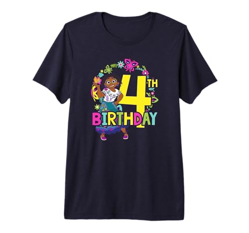 T-shirt Encanto Mirabel 4th Birthday en coton rose pour enfant