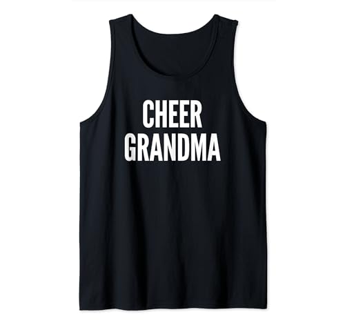 Cheer Grandma Cheerleading Matching Grandparents Black Tank Top
